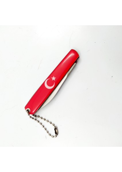 Küçük Ay Yıldızlı Anahtarlık Çakısı , Kamp ve Av Çakısı , Kişiselleştirilebilir Hediye , Outdoor Bıçak fırsatları