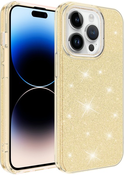 Apple Iphone 14 Pro Kılıf Simli Parlak Shining Silikon