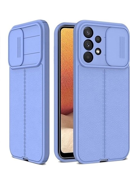 Samsung Galaxy A13 4g Kılıf Deri Dokulu Kamera Korumalı Silikon