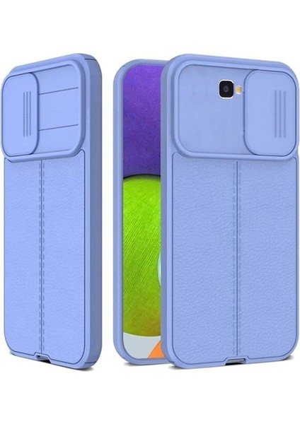 Samsung Galaxy J7 Prime Kılıf Deri Dokulu Kamera Korumalı Silikon