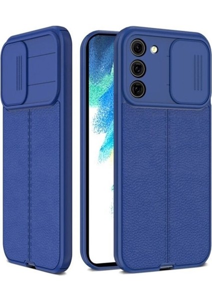 Samsung Galaxy S22 Kılıf Deri Dokulu Kamera Korumalı Silikon