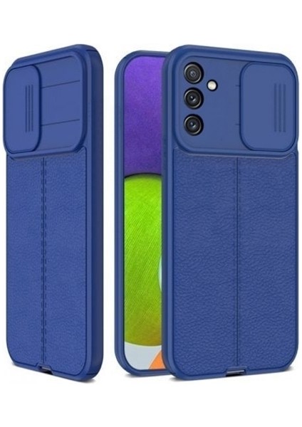Samsung Galaxy M23 Kılıf Deri Dokulu Kamera Korumalı Silikon