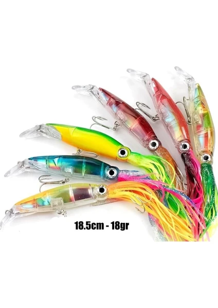 MSO Teknoloji Olta Balıkçılık VIP Kalite 18.5cm - 18gr Kalamar Minnow Rapala Yapay Yem