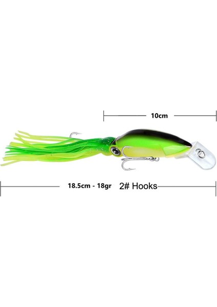 MSO Teknoloji Olta Balıkçılık VIP Kalite 18.5cm - 18gr Kalamar Minnow Rapala Yapay Yem