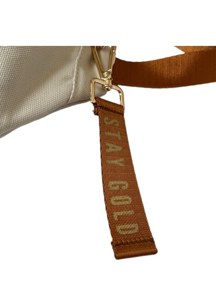 Stay Gold Kanvas Crossbody Bel ve Omuz Çantası - Waist Bag