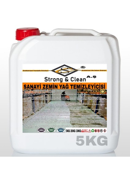 Strong&Clean Sanayi Zemin Yağ Çözücü 5kg