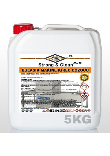 Bulaşık Makine Kireç Çözücü 5 kg