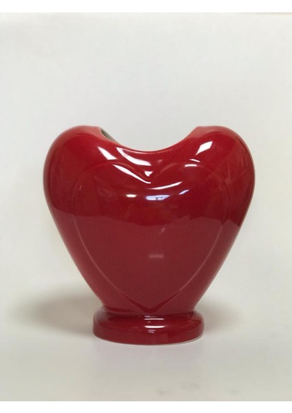 Kalp Vazo Seramik 20 cm Kırmızı fiyatları