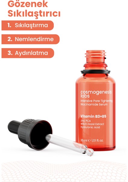 Cosmogenesis Labs Niasinamid Vegan Serum 30ML LekeCilt Extra Bakım