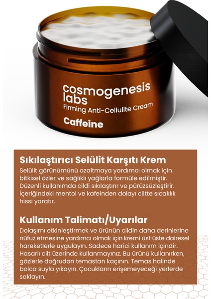 Cosmogenesis Labs & Çatlak Selülit tı Body Krem 300 ml Bölgesel