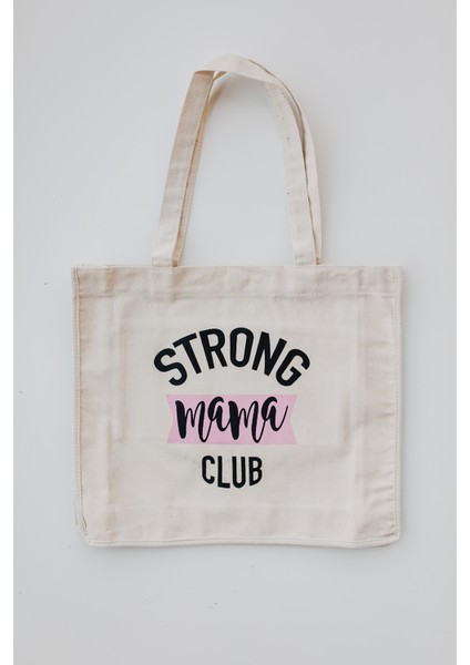 Strong Mama Club Kanvas Anne Çantası