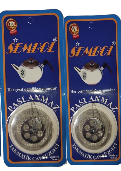 Paslanmaz Takmatik Çay Süzgeci 2 Adet