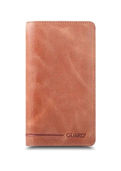 Plus Telefon Girişli Antik Taba Hakiki Deri Unisex Cüzdan