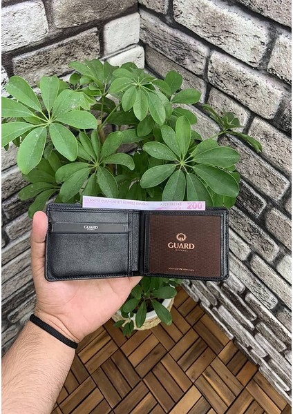Siyah Safiano Deri Erkek Cüzdanı Hakiki Deri fırsatları
