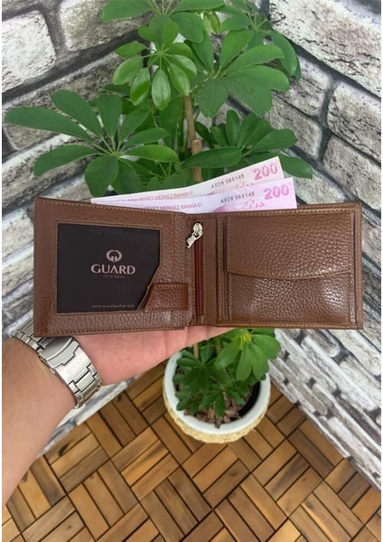 Taba Bozuk Para Bölmeli Hakiki Deri Erkek Cüzdanı