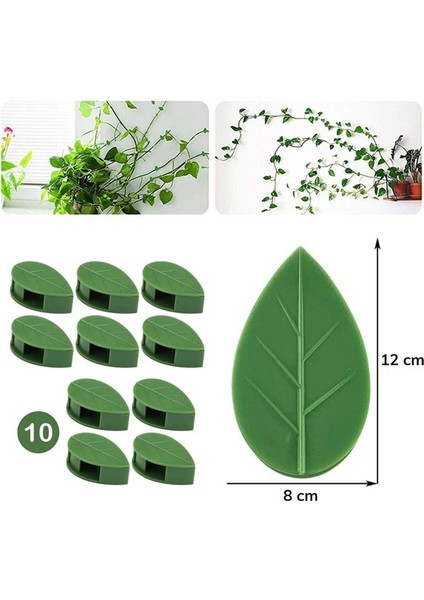 10 Lu Yaprak Tasarımlı Kablo Bitki Sarmaşık Düzenleyici Yapışkanlı Klipsler fiyatları