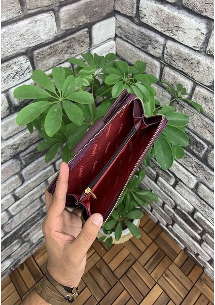 Bordo Mat Fermuarlı ve Hakiki Deri Patlı El Portföyü indirimleri