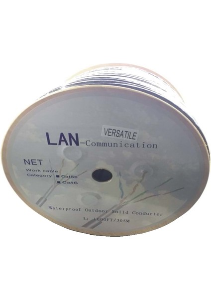 e 305 Metre 23 Awg Dış Mekan 305M Outdoor Siyah Cat6 Kablo modelleri