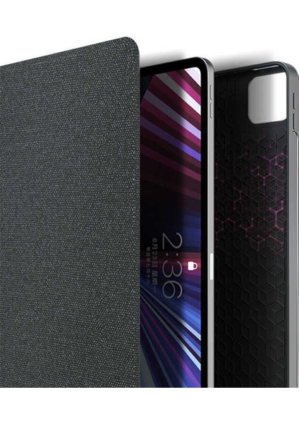Apple iPad Air 12.9 Inç 2022 (5.nesil) Uyumlu Fuchsia Touch Pad Bluetooth Klavyeli Standlı Mıknatıslı Tablet Kılıfı