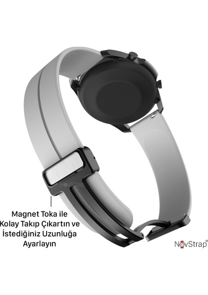 Huawei Watch Gt5 46mm Gt5 Pro Gt4 46mm Gt3 46mm Gt3 Pro Gt3 Se ile Uyumlu Kordon Silikon Magnet Toka fiyatları