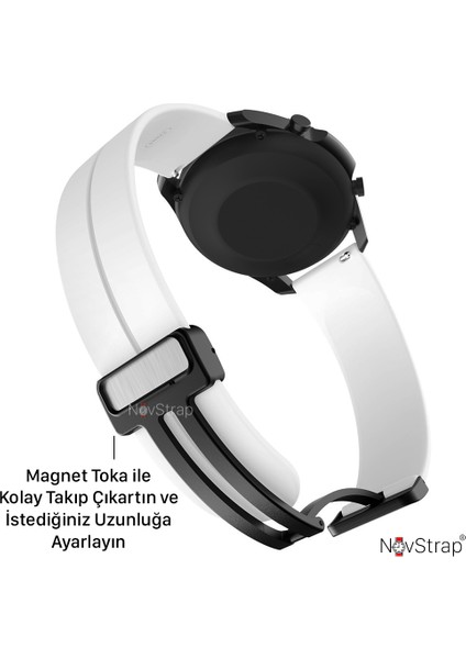Huawei Watch Gt5 46mm Gt5 Pro Gt4 46mm Gt3 46mm Gt3 Pro Gt3 Se ile Uyumlu Kordon Silikon Magnet Toka modelleri
