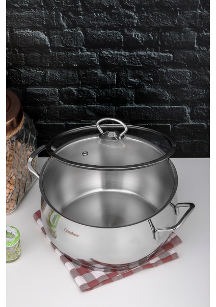 Paslanmaz Çelik Lara 22 cm Derin Tencere