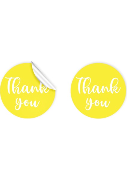 Anka Design Kuşe Sticker 4X4CM 36 Adet Thank You