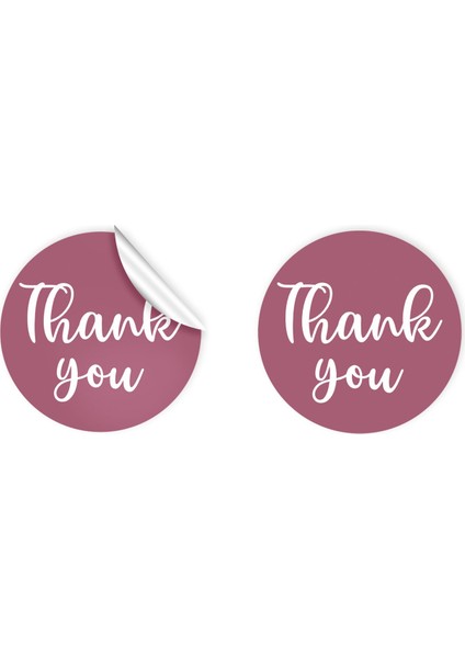 Anka Design Kuşe Sticker 4X4CM 36 Adet Thank You