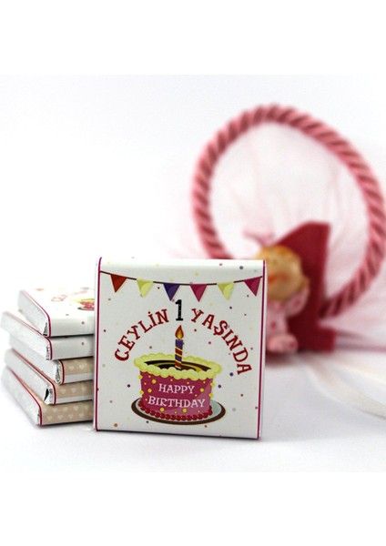 Doğum Günü Tebrik Madlen Kişiselleştirilebilir El Yapımı Çikolata DGK14 150 Adet