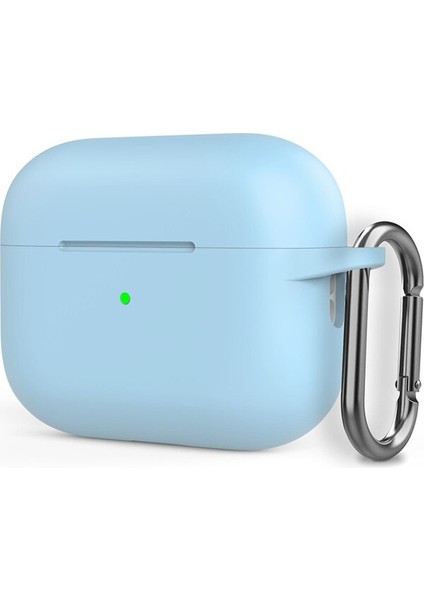 Apple Airpods Pro 2 Kılıf Silikon Mat Kancalı + Ip SF16 Turkuaz