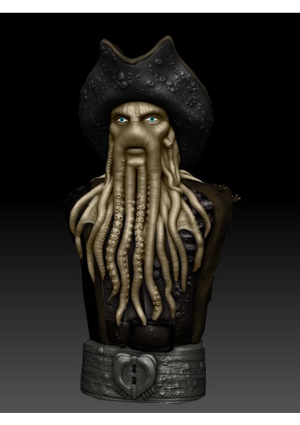 Pirates Of The Caribbean Davy Jones Bust - Karayıp Korsanları - Ürün Renklidir - 10X8X20CM
