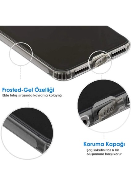 Apple iPhone 14 Pro Max Şeffaf Korumalı Tıpalı Silikon Kapak-Kılıf​​​​​​​​​​​​​​​​​​​​​​​​​​​​​​​​