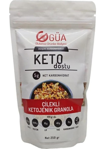 GÜA Glütensiz Çilekli Ketojenik Granola 250 gr