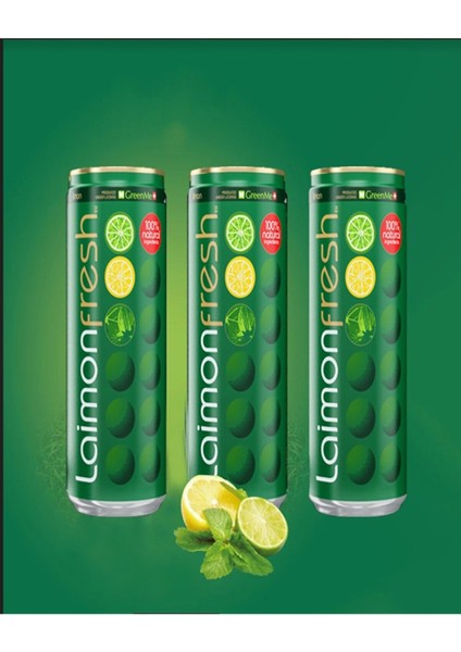 Nane Limon 330 ml %100 Doğal Bileşenli Alkolsüz Gazlı Içecek X3 Adet