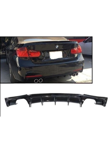 Bmw F30 (2012-2018) M Model Sağ Sol Çift Çıkış Difüzör (Parlak Siyah-Taiwan) fiyatları