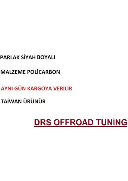 Cıtroen C2 Spoyler Bagaj Gt Policarbon Ürün Drs 4x4 Tuning fırsatları