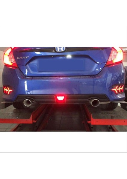 Honda Cıvıc Fc5 2016-2021 Dıfüzör Çakarlı
