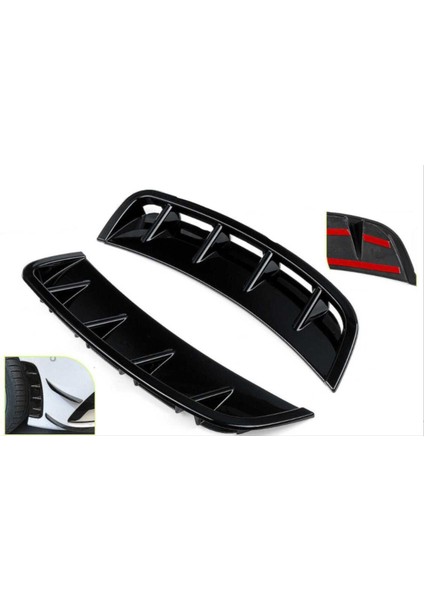 Mercedes W177 A Serisi 2019+ Ön Tampon Izgarası (Vent) - Piano Black