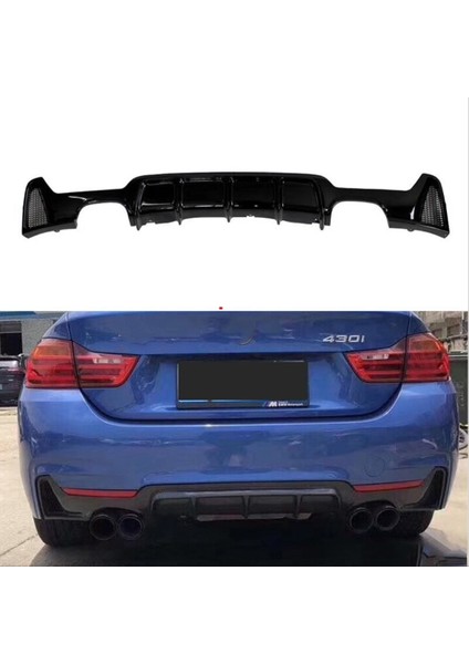 Bmw 4 Serısı F32-F36 2014-2019 M Dıfuzor Cıft Cıkıs Kalın Pıano Black