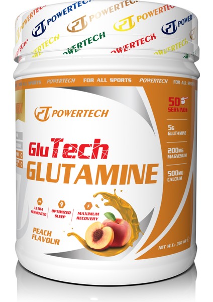 Powertech Pt Glutamıne|350 Gr|Şeftali Aromalı|50 Srv