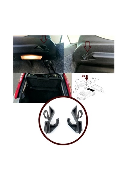 Fiat Punto Bagaj Perde Klipsi Sağ 71719952 modelleri