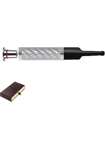 25007 Karbon Filtreli 6-9mm Lüks Slim Sig.ağızlığı Karbon Silver