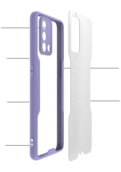 Oppo A74 4g Kılıf Ultra Ince Kamera Korumalı Renkli Kapak