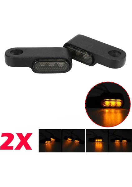 Motosiklet LED Gösterge Işıkları - Siyah(Yurt Dışından) indirimleri