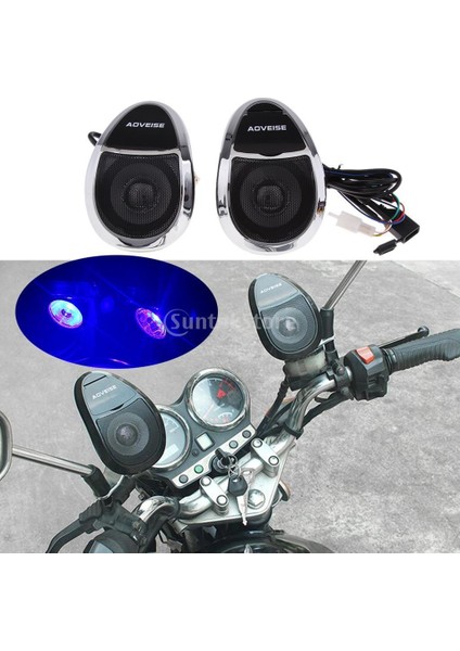 Yedek Motosiklet Bluetooth Hoparlör Mp3 Çalar Destek USB / Tf # 1 Siyah (Yurt Dışından)