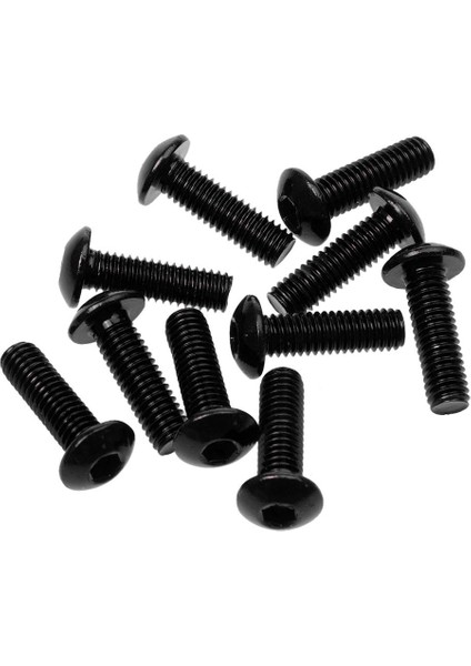 10X Vidalar Dekoratif Alüminyum Plaka Çerçevesi Kapak 20MMX6MM Kırmızı - Siyah 16MMX5MM Siyah(Yurt Dışından)