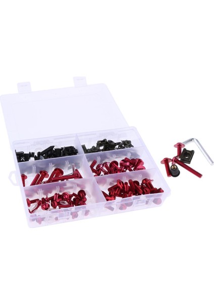 173X Kaplama Kiti Harfer Clips Vidaları Motosiklet Sportbike Kırmızı fırsatları