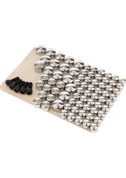 80PCS Motosiklet Chrome Abs Toppers Caps Caps Caps Flt/flh