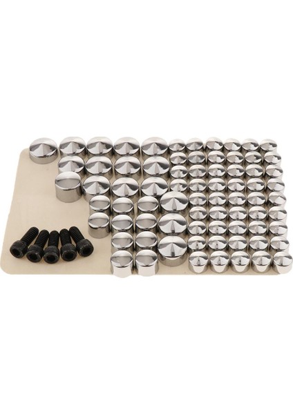 80PCS Motosiklet Chrome Abs Toppers Caps Caps Caps Flt/flh