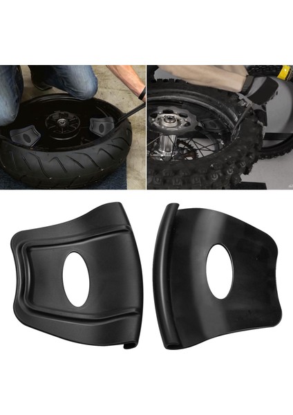1 Çift Jant Koruyucusu Lastik ve Tekerlek Aleti Motosiklet Motosikleti Için Uygun Atv Parçaları Siyah fırsatları